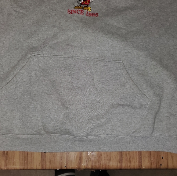 Disneyland Hoodie Sweatshirt Mickey Men's Large Grey Y2K Since 1955 Singapore - Picture 4 of 13